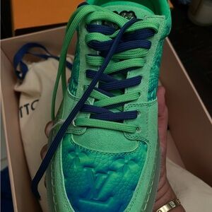 Louis Vuitton Vibrant Green and Blue Sneakers